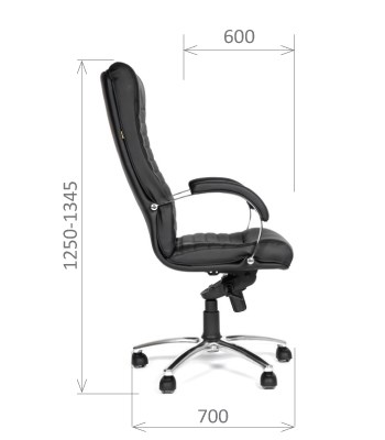 Кресло офисное CHAIRMAN 480 Экокожа премиум черная в Орле - изображение 2